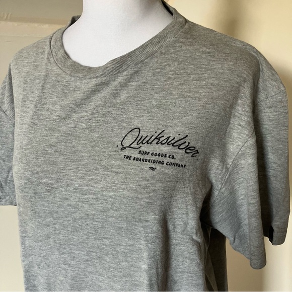 Men’s Quicksilver Gray The Boarding Company Logo T Shirt size Medium - Picture 4 of 5